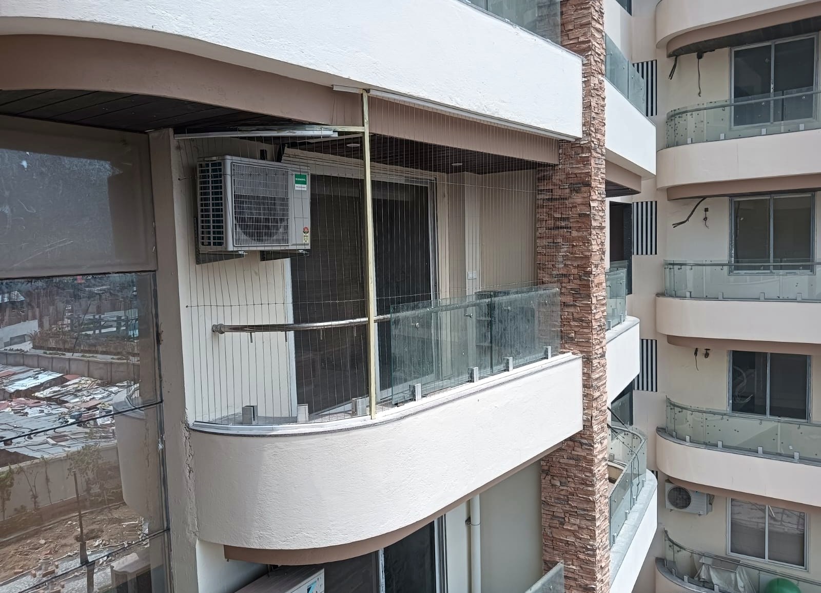 BLGP invisible grill installation on building facade